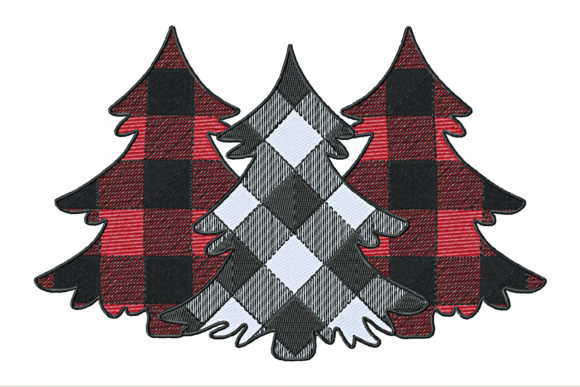 Christmas Tree Buffalo Plaid Embroidery Review