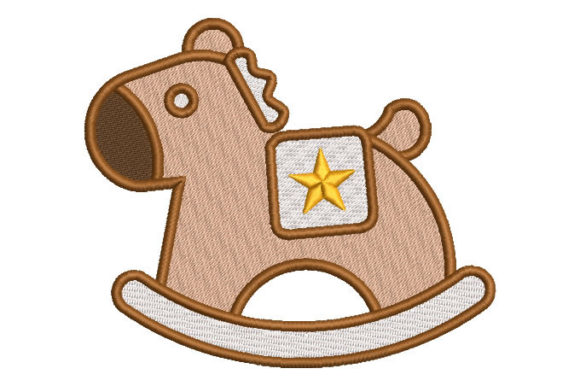Horse Toy with Star Embroidery: A Charmingly Classic Design
