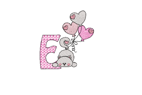 Letter E Cat Sketch: Holiday Embroidery Designer Review