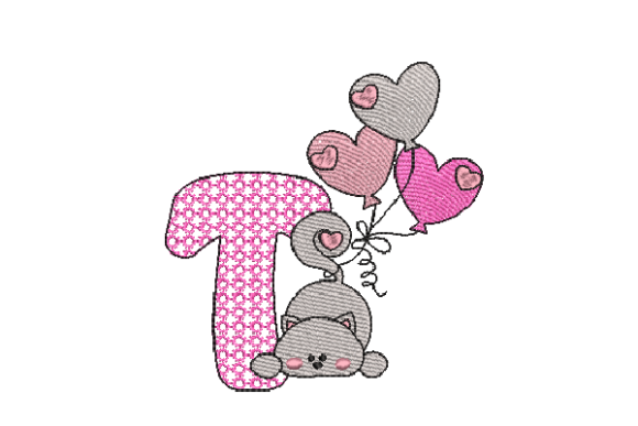 Letter T Cat Sketch: Cozy Holiday Embroidery Review