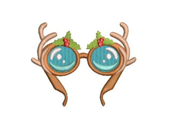 Raindeer Glasses: A Charming Christmas Embroidery Touch