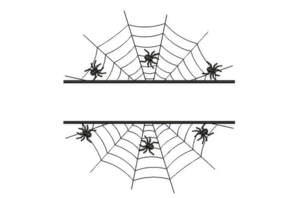 Split Spider Web Embroidery Design