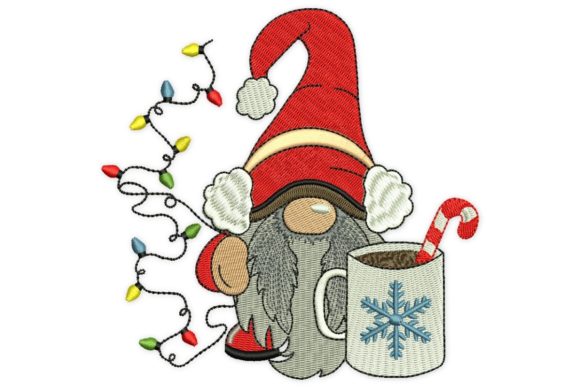 Xmas Lights Gnome: A Festive Embroidery Design Review